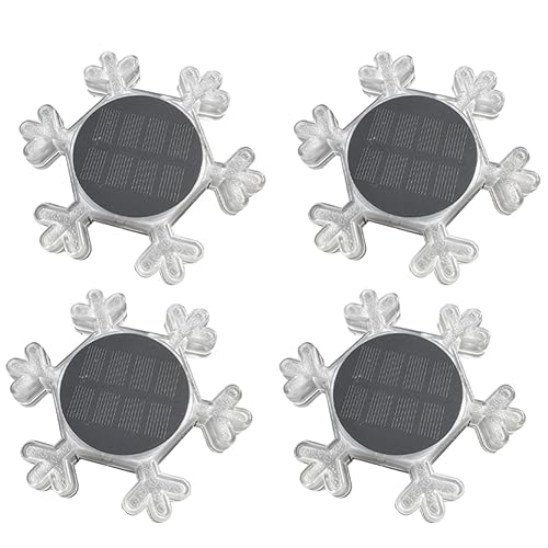 Ujjdwiurgh Lampade Solari a Pavimento, Confezione da 4 Luci Da Incasso nel Pavimento, 6 Luci da Giardino a LED, Luci da Patio Esterni per Prato, Patio, Luce Calda e