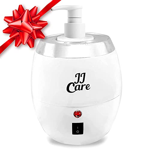 JJ CARE Massage Oil Bottle Warmer, Lotion Warmer 300ml, Oil Warmer for Massage, Heated Oil, Lotion and Cream Dispenser for Salon, Barber Shops, Electric Oil Warmer, Spa Lotion Warmer - White