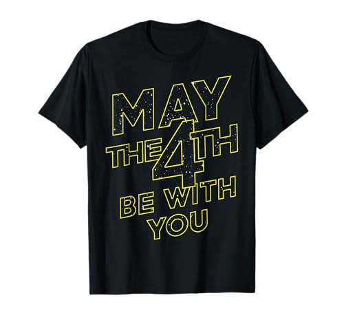 T-shirt Star Wars May The 4th Be With You en coton pour fan de la saga
