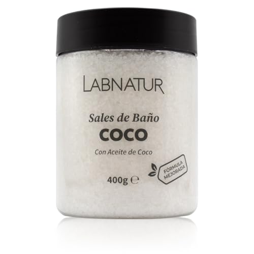 Sales de Baño Coco 400g Labnatur. Notas Dulces y Afrutadas. Hidratan, Suavizan y Perfuman la Piel. Producto Natural y Vegano. SPA para el Hogar.
