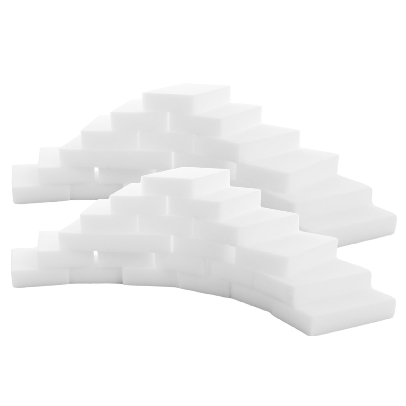 ASelected Pack of 100 Magic Eraser Sponges for Stain Mark Removal Magic Sponges for Cleaning Household Cleaning Blocks Melamine Sponge for Painted Walls Wipes Kitchen Cleaner (White)