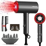 💖〖1800 W Starke Windkraft für Schnelles Trocknen〗- Der leistungsstarke 1800 W sorgt für starken und stabilen Wind, der Ihr Haar schnell trocknen lässt. Laufen mit Wechselstrom, dieser Föhn erzeugt mehr starken Wind und weniger Energieverlust. Das eingebaute intelligente Geräuschreduzierungs System kann Geräusche während des Gebrauchs reduzieren. Darüber hinaus verwendet der Körper die Hochtemperatur-Isolationstechnologie, sodass Sie sich keine Sorgen über Verbrennungen machen müssen.