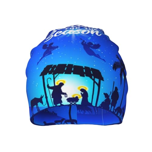 Gorro Jesus is The Reason for The Christmas Season para homens e mulheres de tricô quente casual bon