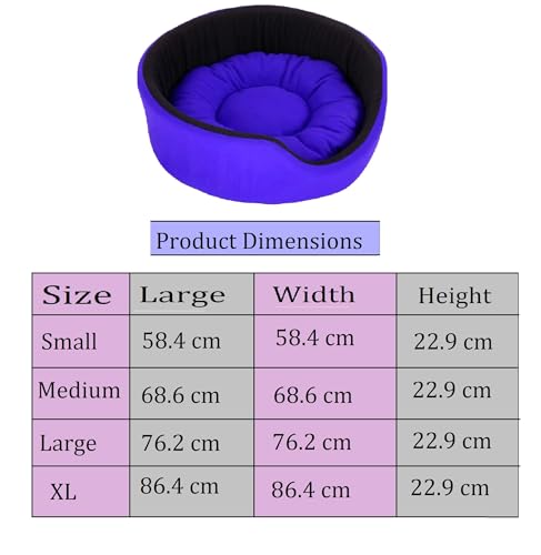 Image of Fluffy's Polyester Luxurious Both Side Soft Dog /Cat Bed (Royal Blue, Medium)