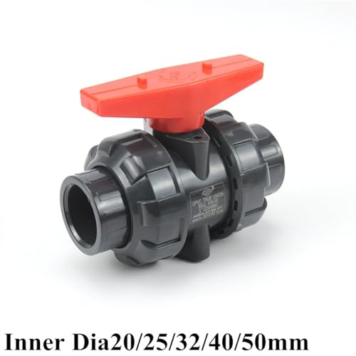 Válvula de bola de PVC de 2 vías: conector de 20 mm para riego de jardín 3