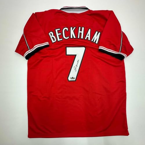 Facsimile Autographed David Beckham Manchester United Jersey