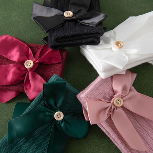 Baby Girls Knee High Socks Cute Sequined Toddler Bow Long Stockings Infants Ankle Socks for Spring Fall3