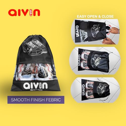 Image of Aivin Embrace Shoe Bag for Travel & Storage Travel Organizer for Women & Men Travel Accessories Shoe Organizer Pouches Travel Shoe Cover for Travelling Travel Essentials - Pack of 6 Shoe Pouch