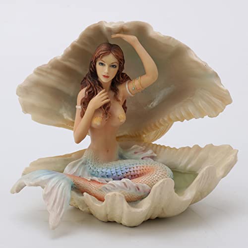 Figura Decorativa Sirena Sentada en Concha miniatura 1