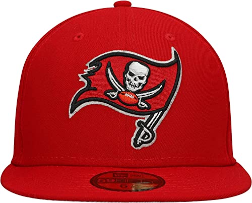 Image of New Era NFL 59FIFTY Team Color Authentic Collection Fitted On Field Game Cap Hat (as1, Numeric, Numeric 7 7 /8, Tampa Bay Buccaneers Red)