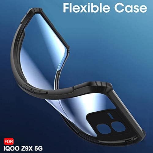 TheGiftKart Shockproof Crystal Clear Back Cover Case for iQOO Z9X 5G | 360 Degree Protection | Protective Design | Transparent Back Cover Case for iQOO Z9X 5G (PC & TPU, Black Bumper) 8 41tzMA0w4TL