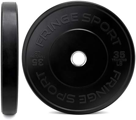Black Bumper Plate Pairs for Weightlifting, Strength Training, Olympic Barbell, Home Gym Equipment & Fitness Rally - Weight Plates with a Dead Bounce, 35lbs Weight Plates Pair - Low Odor, Ideal for Power Lifting