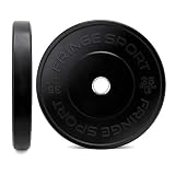 Black Bumper Plate Pairs for Weightlifting, Strength Training, Olympic Barbell, Home Gym Equipment &