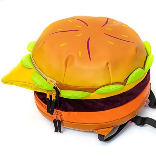Sac à dos amusant en PU résistant à l'usure avec double fermeture fluide