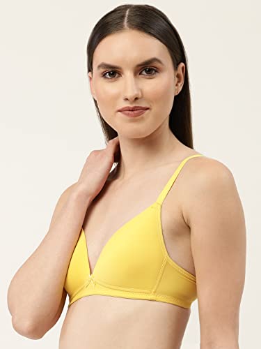 Image of EVA & JOY Women's Solid Lightly-Padded Non-Wired Full Coverage T-Shirt Bra (Pack of 1)