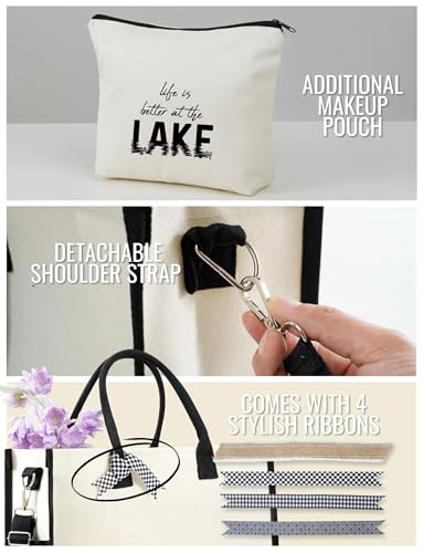 Bolsa Tote Canvas InnoBeta Lake con cierre y correa miniatura 5