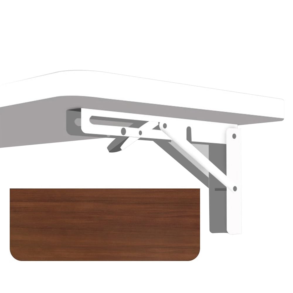 GJZQDKX Wall Mounted Folding Table for Small Spaces - Walnut Drop Leaf Dining Table, Collapsible Wood Table for Kitchen, Laundry Room, Office (100x30cm/40x12in)