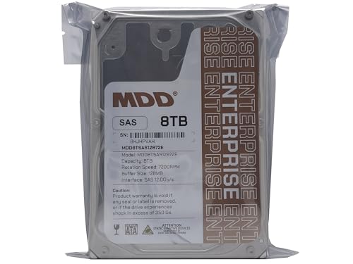 Image of MDD MAXDIGITALDATA 8TB 7200RPM 128MB Cache SAS 12.0Gb /s 3.5inch Internal Enterprise Hard Drive (MD8TSAS12872E) - [NOT a SATA HDD]