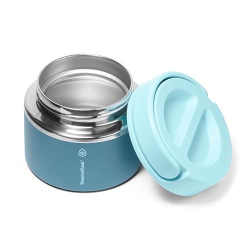 Image of ThermoFlask Insulated Food Jar with Leakproof Lid (12 oz, Ocean Mist) - Stainless Steel Food Containers for Hot & Cold Meals, Lunch, Soup & Snacks
