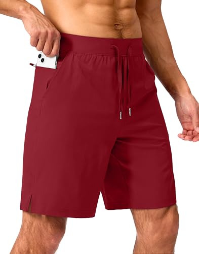 Image of Soothfeel Men's Running Shorts with Zipper Pockets 9 inch / 7 inch / 5 inch Quick Dry Eight Basketball Gym Workout Athletic Shorts
