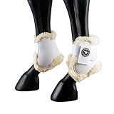 Qualitätsprodukt von Pfiff! Pfiff Streichkappen mit weichem Kunstfell gefüttert und fester Schale, Größe Full/Warmblut, Farbe schwarz oder weiß