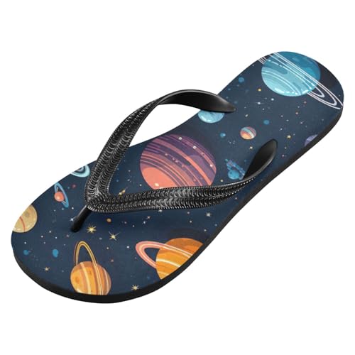 Women Beach Summer Casual Flip Flop Space PlanetsQuick Dry Sandals Slipper for Men 214B2807
