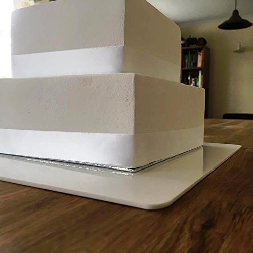 Servewell Square Cake Board - White 3mm Acrylic - 9 x 9 Inches (23 x 23 cm)