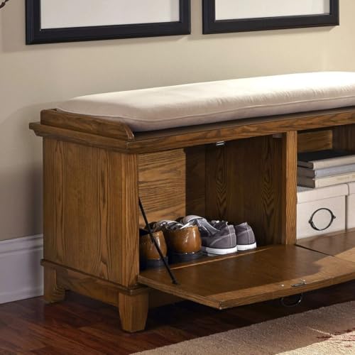 Homestyles 5180-26 Home Styles Arts And Crafts Cottage Oak Upholstered Bench thumb #5