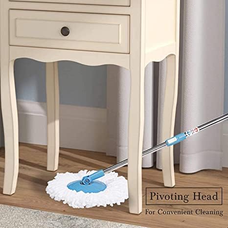 Mop Replacement Head for Hurrica, Mopnad, Cassabel and Other 360 Spin Mop Systems, Microfiber Spin Mop Refills (2pc-White) 4