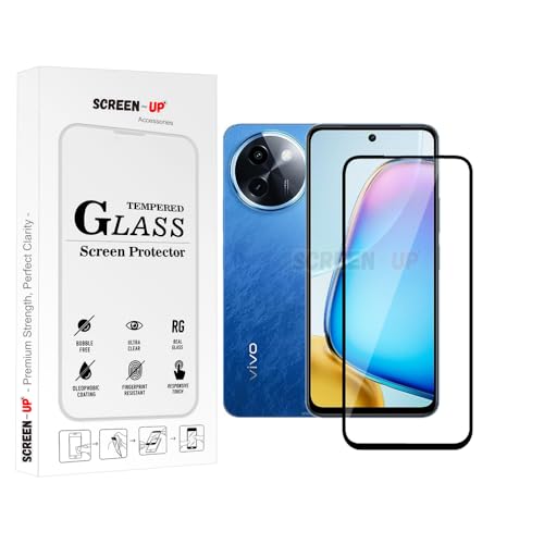 Image of ScreenUp Tempered Glass For vivo Y200i - Ultra Clear, 9H Scratch Resistant, Full Coverage, Easy Install Screen Protector