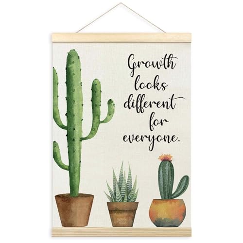 Croissance différente pour tout le monde affiche cactus bien-être TLESKE