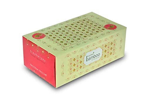 Image of Kosher Bamboo Facial Tissue Box - Pack of 4 - Made of Pure bamboo Pulp - 2 Ply - 100 pulls each (IvoryGold)