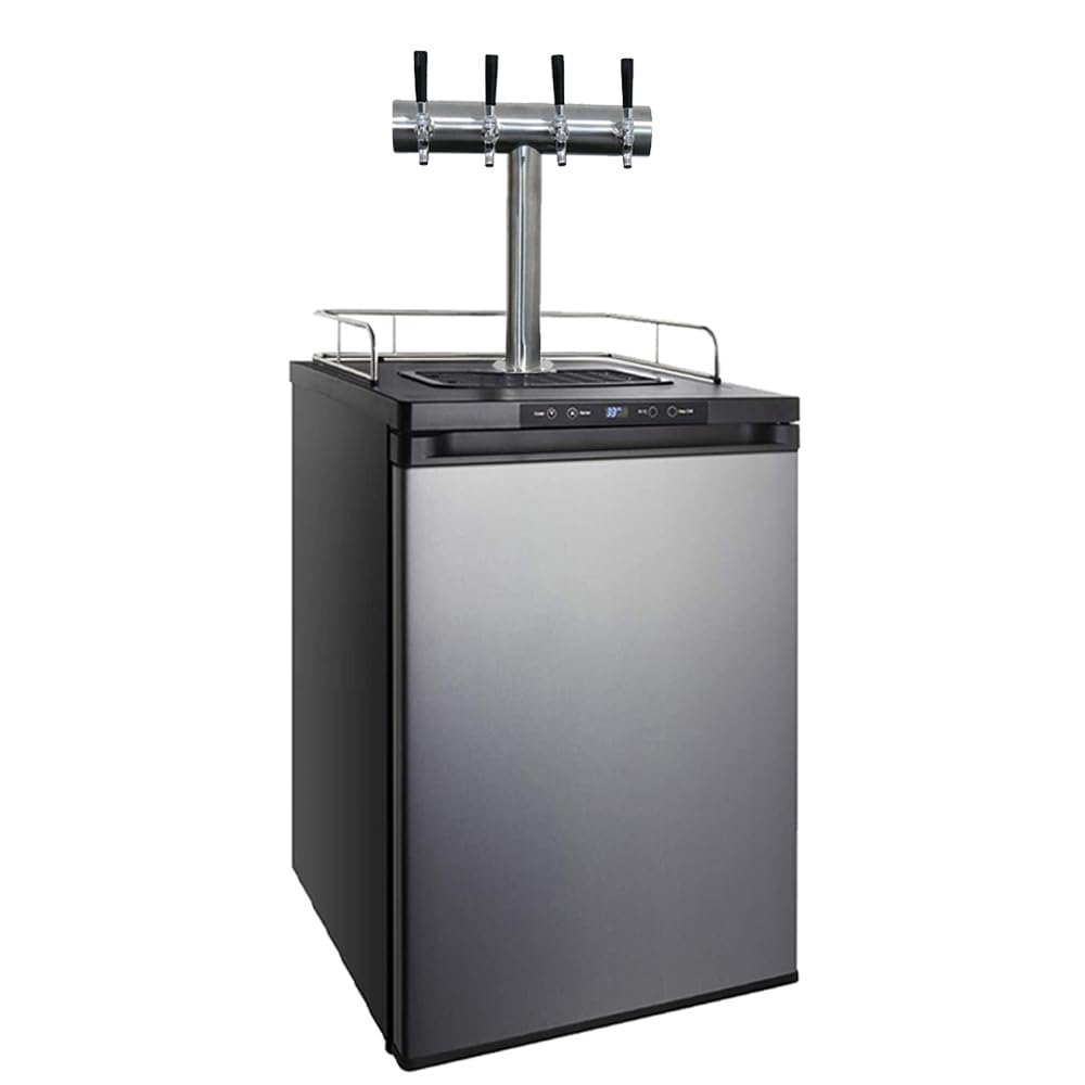 TWELVETAP- 4 Keg Capacity beer dispenser-Four Tap Stainless Steel Kegerator-Designed for Homebrewers