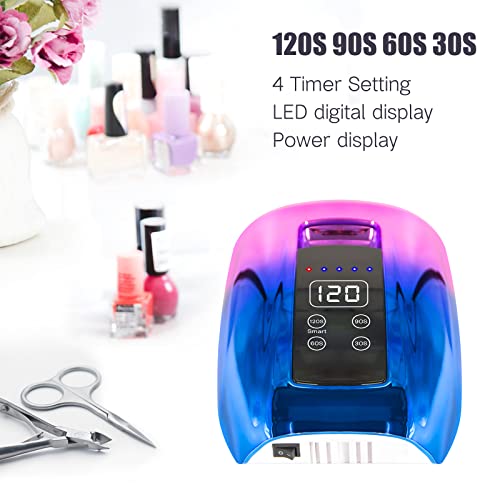 Mini Lop Cordless Uv Led Nail Lamp, 90W Gel Nail Lamp Rechargeable Professional Nail Dryer Uv Lights For Nails With Auto-Sensor 4 Timer (Purple & Blue) #TOP3