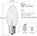 Abeja 25 Pack C9 Incandescent Replacement Bulb C9 Christmas Light Bulb for Holiday Party Christmas Decorative String Light E17 Intermediate Base 7w Clear Bulb