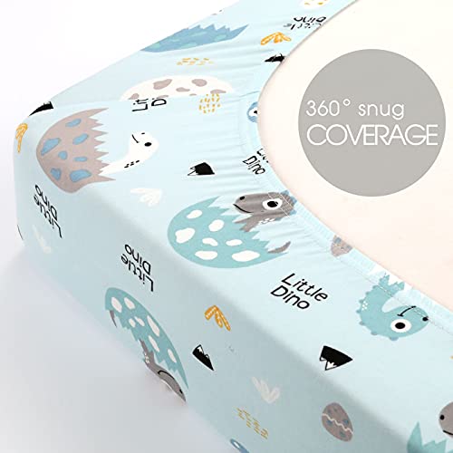 Grssder CIB1 Stretchy Ultra Soft Jersey Knit Fitted Crib Sheets Set 2 Pack thumb #5