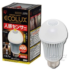 Amazon.co.jp: アイリスオーヤマ LED電球 人感センサー付き電球