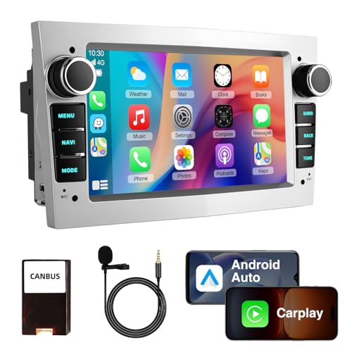 ESSGOO Autoradio 7 Pouces Android 15 pour Opel Corsa D/Astra H/Zafira B/Meriva A/Combo/Signum – 4Go RAM + 64Go ROM, CarPlay & Android Auto sans Fil, GPS,...