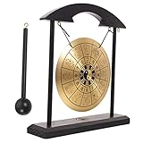 ifundom ヴィンテージ風合製ゴングオーナメント デスクトップ用ホームインテリア装飾 クリエイティブデザイン 瞑想やサウンド にも適した卓上アイテム