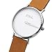 Imagen de POLE Watches Reloj de Pulsera Analógico Monoaguja de Cuarzo para Hombre Esfera Blanca y Correa de Cuero Mostaza Modelo Classic Royale C-1001BL-MA02