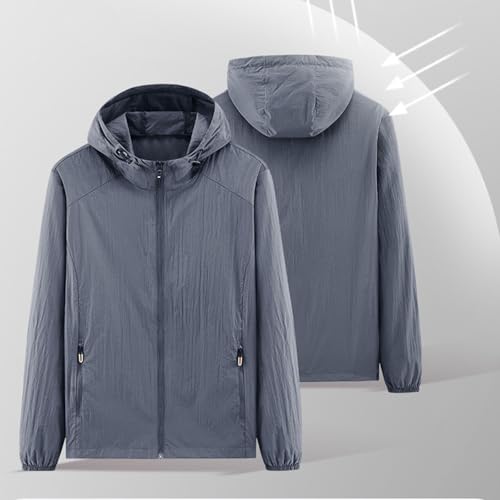 Chaquetas impermeables para hombre ligeras con bolsillos con cremallera 2