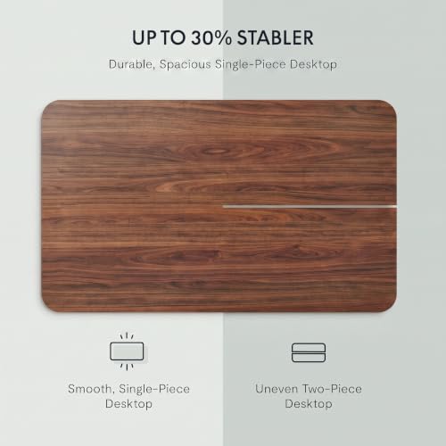 Image of SE1 / Flexi Spot EN1 Electric Height Adjustable Desk | 2 Year Warranty | 4 Memory Pre-Set | Adjustable Length (White-Walnut, 160x75CM)