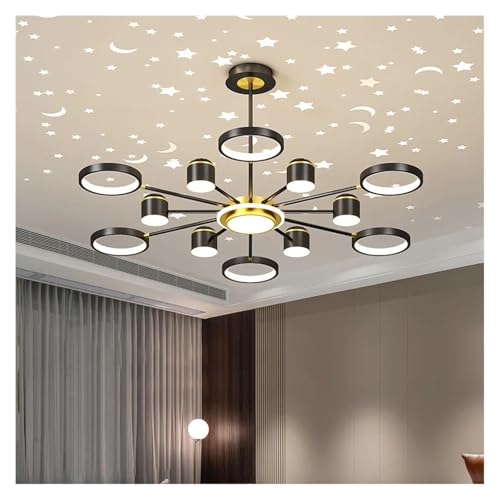 Lustre à intensité variable 3 couleurs plafonnier étoilé LED