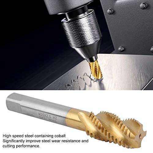 Spiralgewindebohrer HSS-Gewindebohrer Kobalthaltiger Spiralgewindebohrer M20 × 2, 5 Mm Zur Verarbeitung von Edelstahl, Kupfer, Eisenlegierung und Anderen Metallen