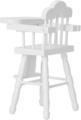 Miniatura 9 de LIZEALUCKY Silla de casa de muñecas 112, modelo de silla alta infantil, silla alta de madera, accesorios para casa de muñecas, el mejor regalo para