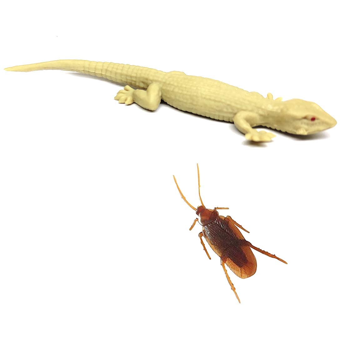 1 Fake Cockroach 1 and Fake Lizard 1 Practical Jokes and Prank Trick Toys Multi Color, Kids