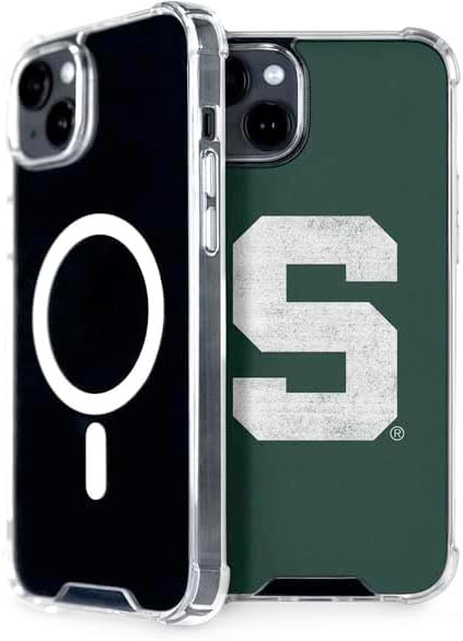 Skinit Phone Case Compatible with MagSafe iPhone 15 - Officially Licensed Michigan State University Spartans Logo Design