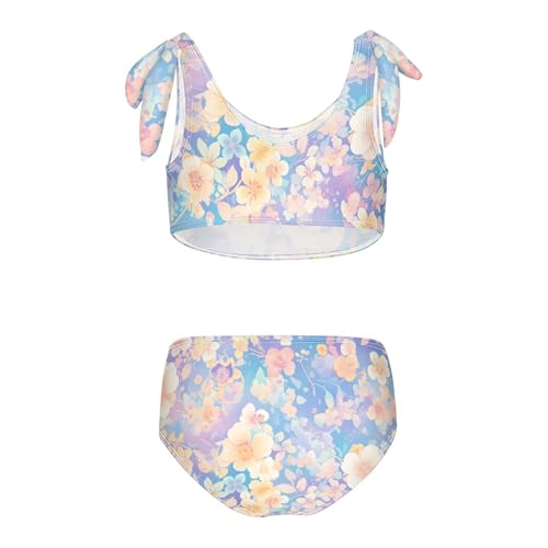 KLL Bohemian Girls 2 Piece Bikini Sets Scoop Neck Swimsuits Swimming Suits Cute Shoulder Strap2