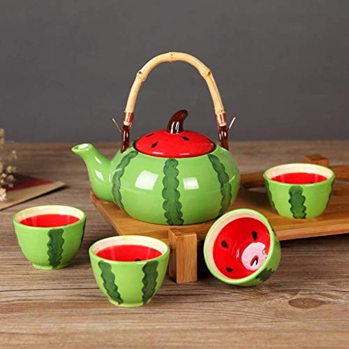 Watermelon Whistling Tea Kettle Home Schnurloser, Leichter Whistling-Wasserkocher mit traditionellem/Retro-Auslauf für Kochfeld oder Kochfeld
