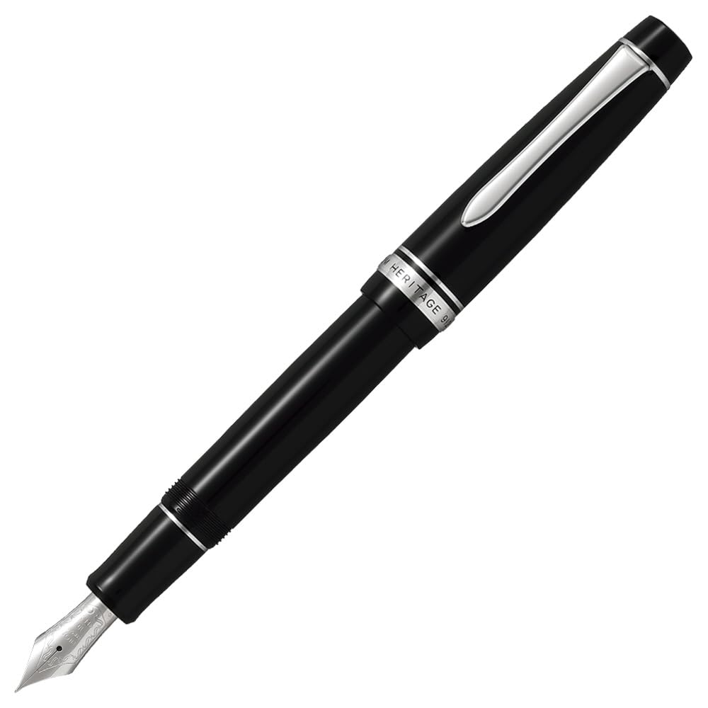 Pilot Fountain Pen Custom Heritage 912, Black Body, EF-Nib